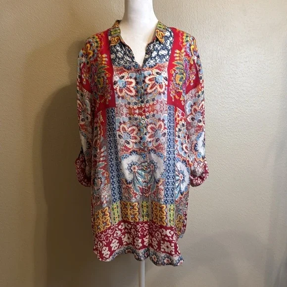 Johnny Was Size Medium Tunic - Picture 6 of 10